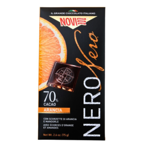 Czekolada gorzka 70% kakao z pomarańczą 75 g Novi