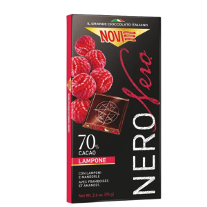 Czekolada Gorzka 70% Kakao z Maliną i Migdałami NOVI 75g